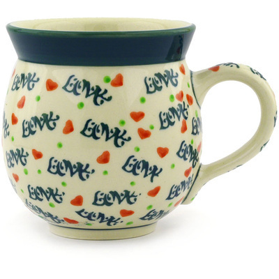 Polish Pottery Bubble Mug 12oz Love