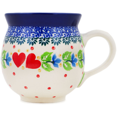 Polish Pottery Bubble Mug 12oz Love Ivy