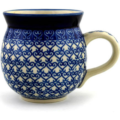 Polish Pottery Bubble Mug 12oz Lovely Heart