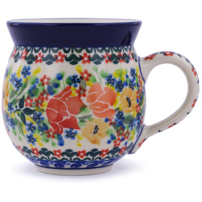 Polish Pottery Bubble Mug 12oz Lovely Surprise UNIKAT