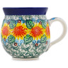 Polish Pottery Bubble Mug 12oz Marigold Chain UNIKAT