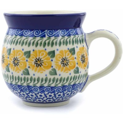 Polish Pottery Bubble Mug 12oz Marigold Morning