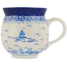 Polish Pottery Bubble Mug 12oz Marine Life
