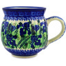 Polish Pottery Bubble Mug 12oz Midnight Iris UNIKAT