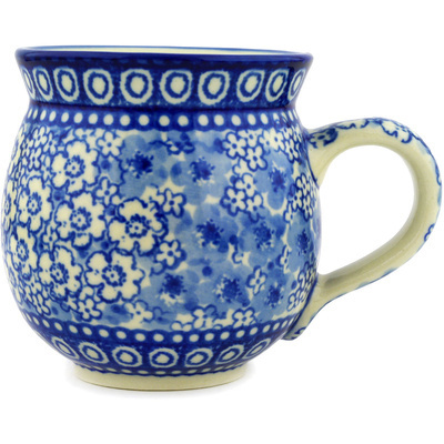 Polish Pottery Bubble Mug 12oz Moody Blues UNIKAT