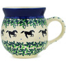 Polish Pottery Bubble Mug 12oz Mustang Forest