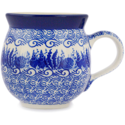 Polish Pottery Bubble Mug 12oz Oceanic Wreath