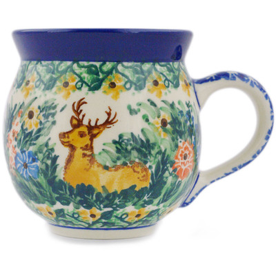 Polish Pottery Bubble Mug 12oz Oh, Deer! UNIKAT