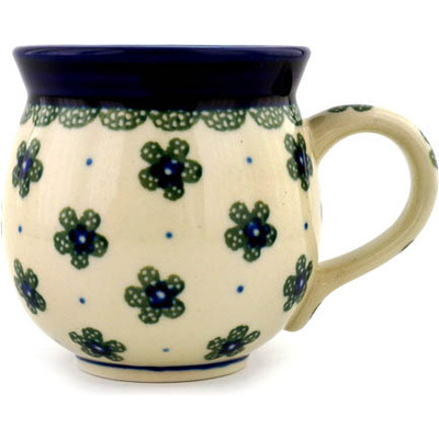 Polish Pottery Bubble Mug 12oz Paper Flowers