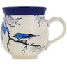 Polish Pottery Bubble Mug 12oz Patiently Waiting UNIKAT