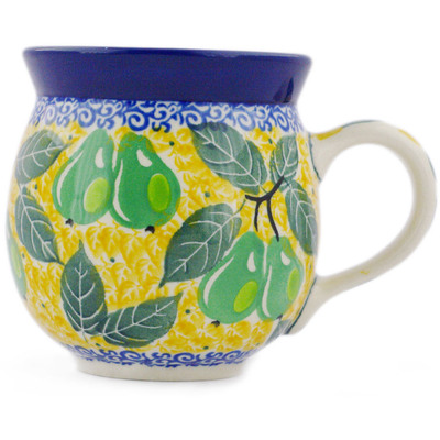 Polish Pottery Bubble Mug 12oz Pear Tree UNIKAT