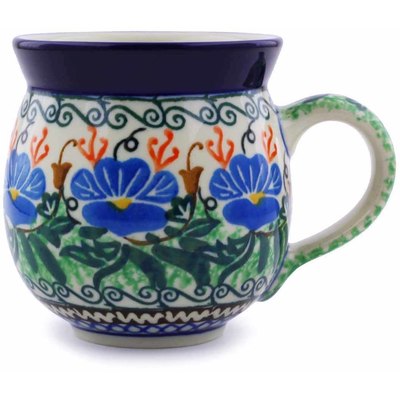 Polish Pottery Bubble Mug 12oz Pensamiento UNIKAT