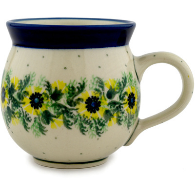 Polish Pottery Bubble Mug 12oz Polish Wreath