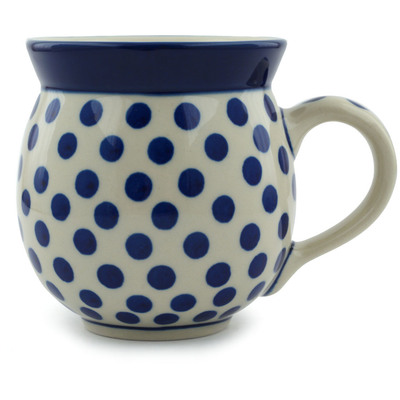 Polish Pottery Bubble Mug 12oz Polka Dot Delight