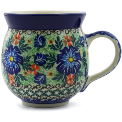 Polish Pottery Bubble Mug 12oz Popping Periwinkle UNIKAT