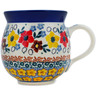 Polish Pottery Bubble Mug 12oz Pretty In Bloom UNIKAT