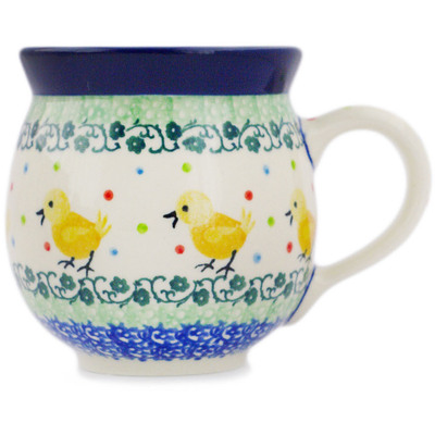 Polish Pottery Bubble Mug 12oz Pretty Pullet