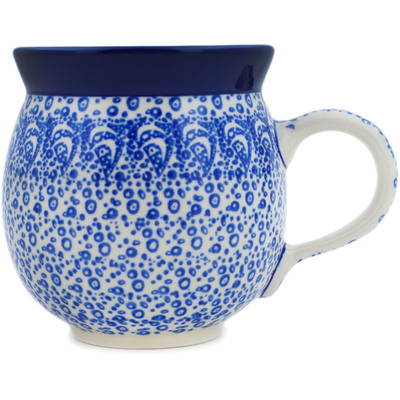 Polish Pottery Bubble Mug 12oz Raindrops UNIKAT