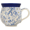 Polish Pottery Bubble Mug 12oz Rainy Day Blooms UNIKAT