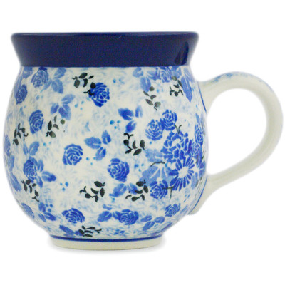Polish Pottery Bubble Mug 12oz Rainy Garden UNIKAT