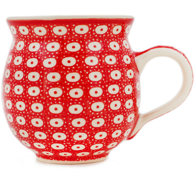 Polish Pottery Bubble Mug 12oz Red Eye