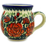 Polish Pottery Bubble Mug 12oz Rose Princess UNIKAT