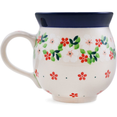 Polish Pottery Bubble Mug 12oz Rosy Cheeks