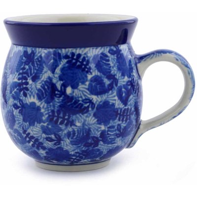 Polish Pottery Bubble Mug 12oz Sapphire Garden