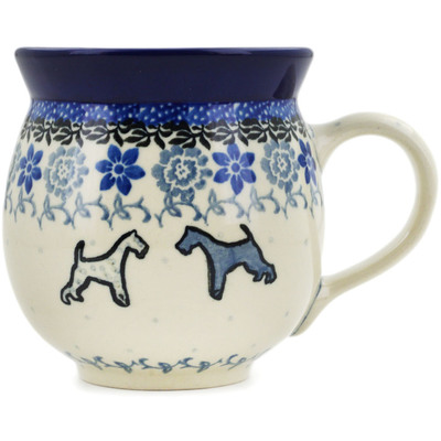 Polish Pottery Bubble Mug 12oz Schnauzer Sweetness