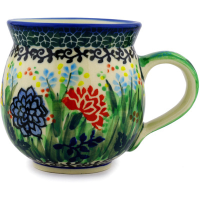 Polish Pottery Bubble Mug 12oz Sipping Nectar UNIKAT