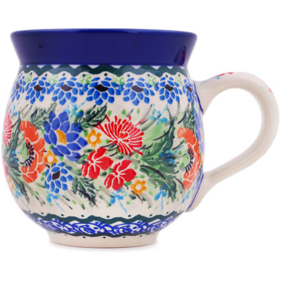 Polish Pottery Bubble Mug 12oz Spring Arrangement UNIKAT