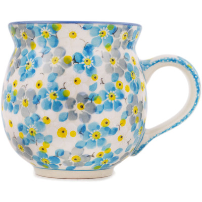 Polish Pottery Bubble Mug 12oz Spring Flower Field UNIKAT