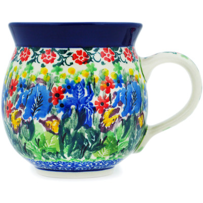 Polish Pottery Bubble Mug 12oz Spring Has Sprung UNIKAT