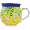 Polish Pottery Bubble Mug 12oz Spring Tonic UNIKAT