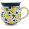 Polish Pottery Bubble Mug 12oz Star Fiesta