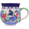 Polish Pottery Bubble Mug 12oz Summer Landscape UNIKAT