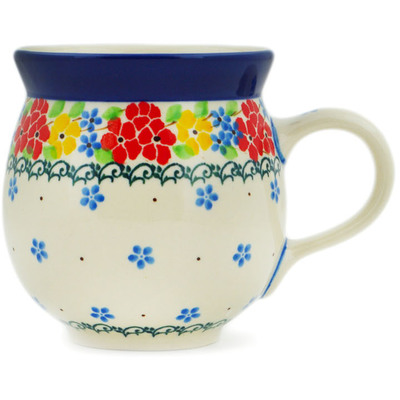 Polish Pottery Bubble Mug 12oz Sunny Spring