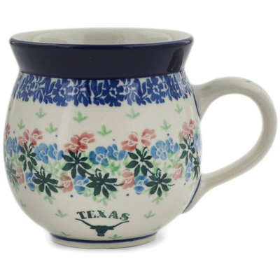 Polish Pottery Bubble Mug 12oz Texas Wildflower