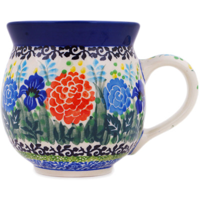 Polish Pottery Bubble Mug 12oz Trio Of Beauty UNIKAT