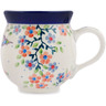 Polish Pottery Bubble Mug 12oz Verdant Hummingbird Spring UNIKAT