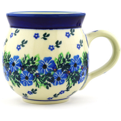 Polish Pottery Bubble Mug 12oz Viola Bouquet