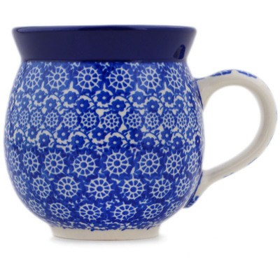 Polish Pottery Bubble Mug 12oz Wagon Wheel
