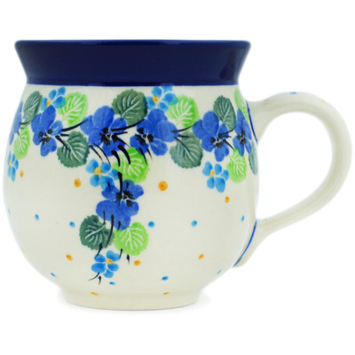 Polish Pottery Bubble Mug 12oz Waterfall Blooms