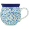 Polish Pottery Bubble Mug 12oz Waterlilies UNIKAT
