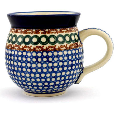 Polish Pottery Bubble Mug 12oz Wave Of Circles