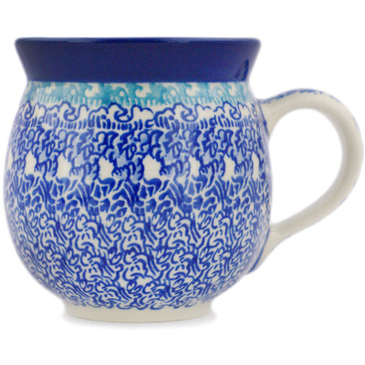 Polish Pottery Bubble Mug 12oz Waves
