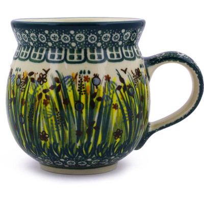 Polish Pottery Bubble Mug 12oz Wetland Reeds UNIKAT