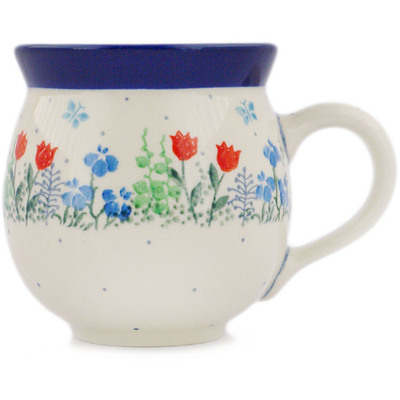 Polish Pottery Bubble Mug 12oz Wildflower Circle