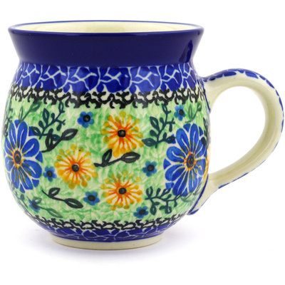 Polish Pottery Bubble Mug 12oz Wildflower Walk UNIKAT