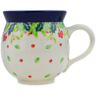 Polish Pottery Bubble Mug 12oz Winter Rowan